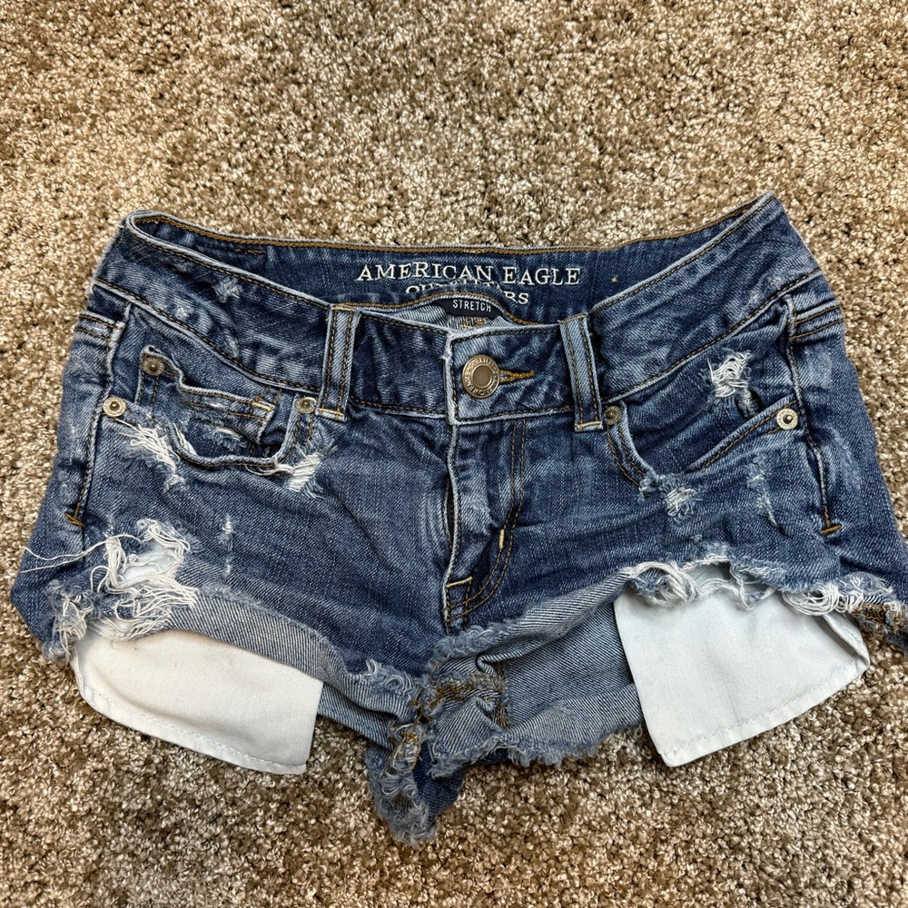 Women’s American Eagle Jean Shortie Shorts Size 0
